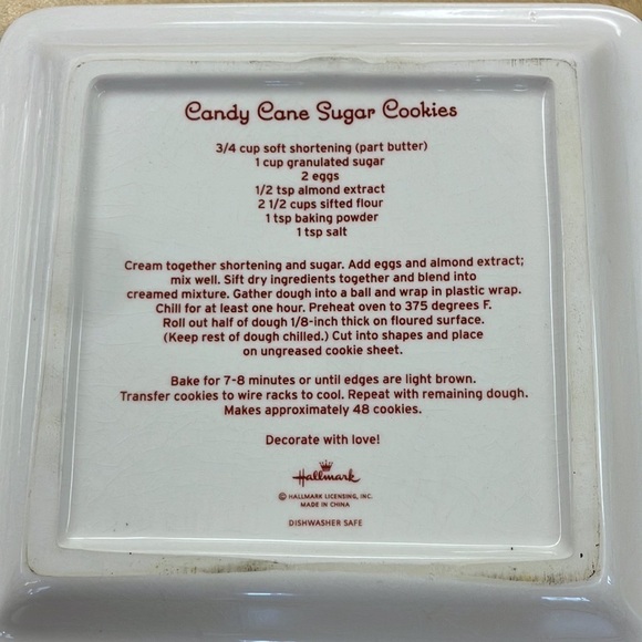 VINTAGE HALLMARK GINGERBREAD MAN AND CANDY CANE COOKIE PLATES - Picture 12 of 16